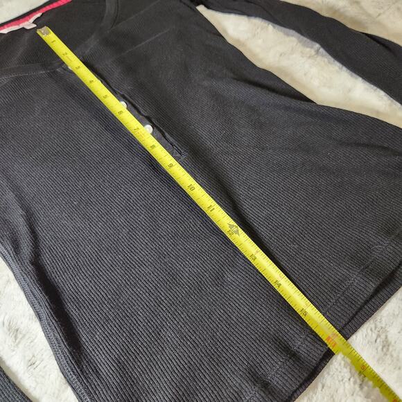 Victoria's Secret Black Soft and Stretchy Henley Long Sleeve Sleep Shirt - S - Picture 6 of 8